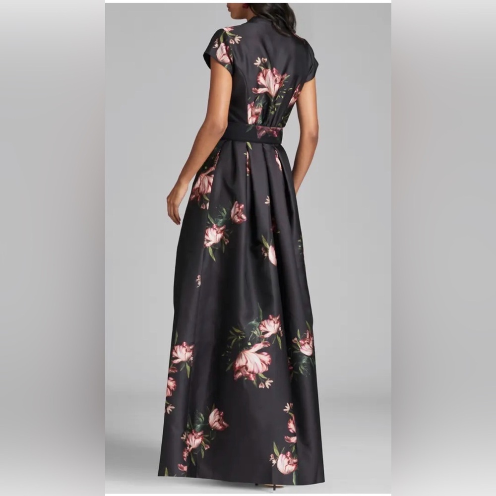 Sachin + Babi Marta Floral Print Belted Satin Gown in size 18W NWT - Picture 3 of 16